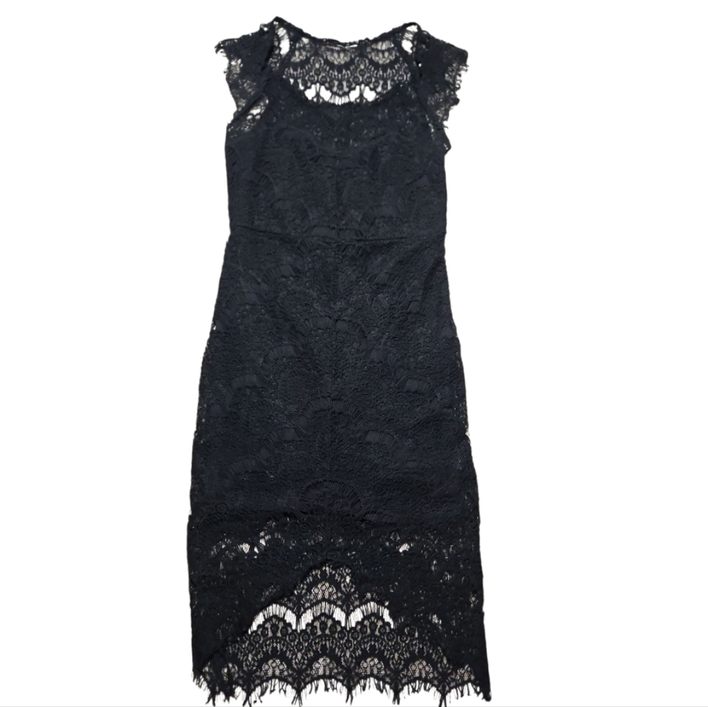 Elegant Black Lace Dress